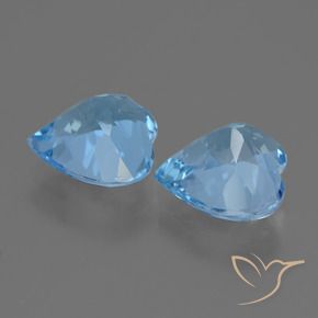 5.75 ct natürliche Swiss Blue Topas-Edelsteine, Herz, VVS