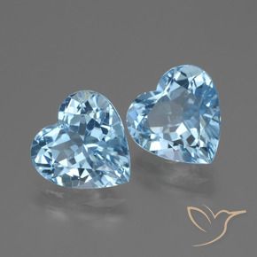 5.79 ct natürliche Himmerlblau Topas-Edelsteine, Herz, VVS
