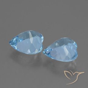 5.79 ct natürliche Himmerlblau Topas-Edelsteine, Herz, VVS