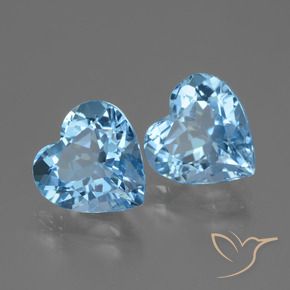 6.07 ct natürliche Himmerlblau Topas-Edelsteine, Herz, VVS