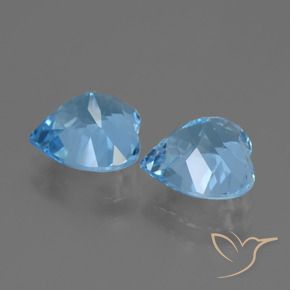 6.07 ct natürliche Himmerlblau Topas-Edelsteine, Herz, VVS