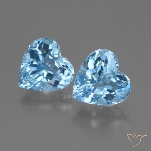 5.78ctw Natürlicher Swiss Blue Topas, Herz, VS