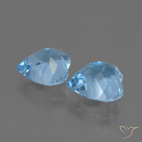 5.78 ct natürliche Swiss Blue Topas-Edelsteine, Herz, VS