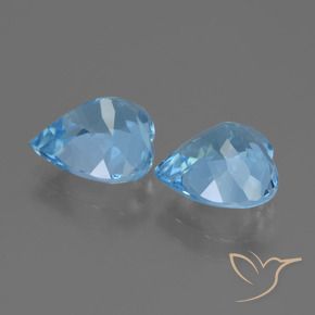 5.84 ct natürliche Swiss Blue Topas-Edelsteine, Herz, VVS