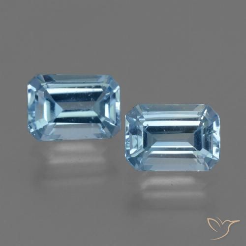 2.26ctw Natürlicher Himmerlblau Topas, Smaragdschliff, VS