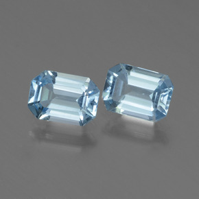 2.04 ct natürliche Baby blau Topas-Edelsteine, Smaragdschliff, VVS-VS