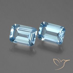 2.44 ct natürliche Himmerlblau Topas-Edelsteine, Oktagonschliff, VS