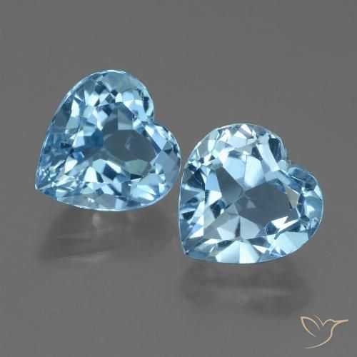 5.88ctw Natürlicher Swiss Blue Topas, Herz, VVS-VS