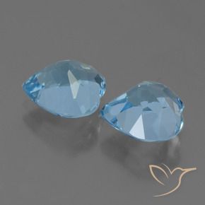 5.88 ct natürliche Swiss Blue Topas-Edelsteine, Herz, VVS-VS