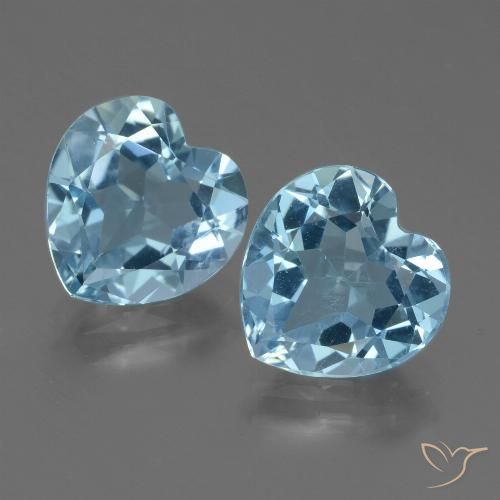 5.51ctw Natürlicher Himmerlblau Topas, Herz, VVS