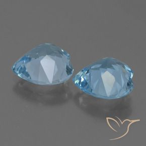 5.51 ct natürliche Himmerlblau Topas-Edelsteine, Herz, VVS