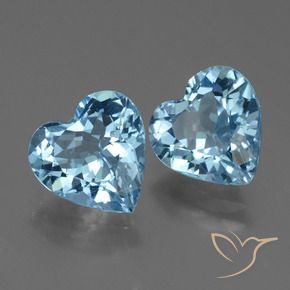 5.97 ct natürliche Himmerlblau Topas-Edelsteine, Herz, VVS