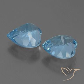5.97 ct natürliche Himmerlblau Topas-Edelsteine, Herz, VVS