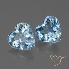 5.06 ct natürliche Himmerlblau Topas-Edelsteine, Herz, VVS-VS