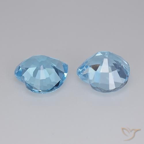 6.37 ct natürliche Himmerlblau Topas-Edelsteine, Herz, VVS-VS