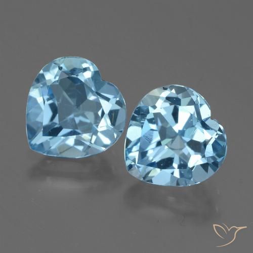 5.67ctw Natürlicher Swiss Blue Topas, Herz, VVS