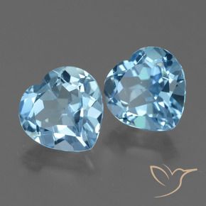 5.67 ct natürliche Swiss Blue Topas-Edelsteine, Herz, VVS