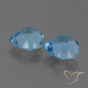 5.67 ct natürliche Swiss Blue Topas-Edelsteine, Herz, VVS