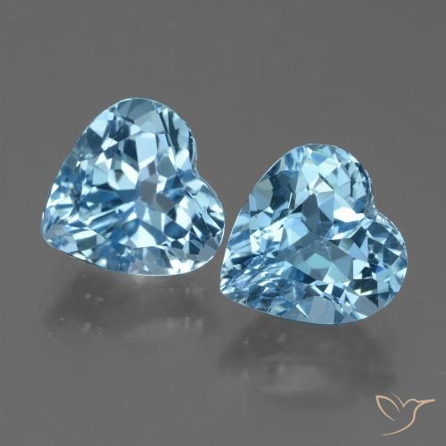 5.84ctw Natürlicher Swiss Blue Topas, Herz, VVS