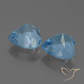 5.84 ct natürliche Swiss Blue Topas-Edelsteine, Herz, VVS