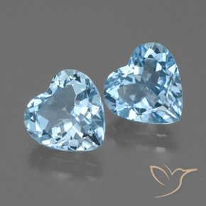 5.14 ct natürliche Himmerlblau Topas-Edelsteine, Herz, VVS