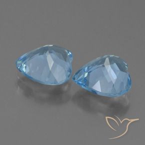 5.14 ct natürliche Himmerlblau Topas-Edelsteine, Herz, VVS