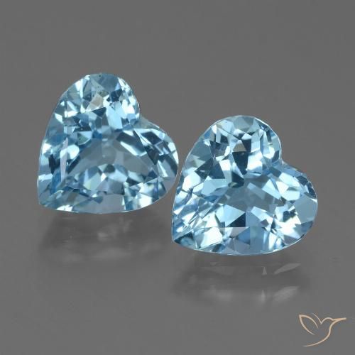 5.80ctw Natürlicher Himmerlblau Topas, Herz, VVS