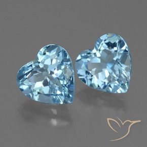 5.80 ct natürliche Himmerlblau Topas-Edelsteine, Herz, VVS