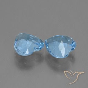 5.54 ct natürliche Swiss Blue Topas-Edelsteine, Herz, VVS-VS