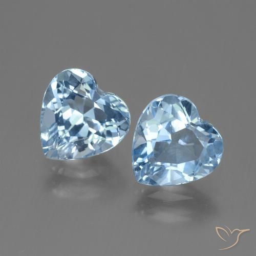 5.95ctw Natürlicher Himmerlblau Topas, Herz, VVS