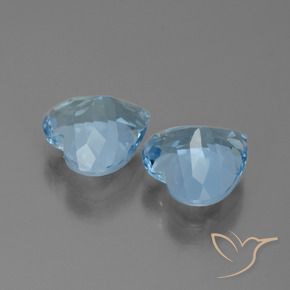 6.30 ct natürliche Himmerlblau Topas-Edelsteine, Herz, VVS