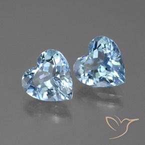 5.73 ct natürliche Himmerlblau Topas-Edelsteine, Herz, VVS-VS