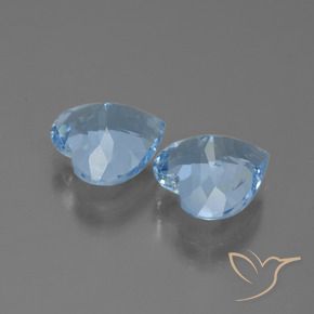 5.73 ct natürliche Himmerlblau Topas-Edelsteine, Herz, VVS-VS