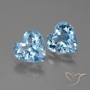 6.00 ct natürliche Swiss Blue Topas-Edelsteine, Herz, VVS