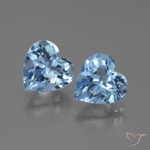 5.71ctw Natürlicher Swiss Blue Topas, Herz, VVS