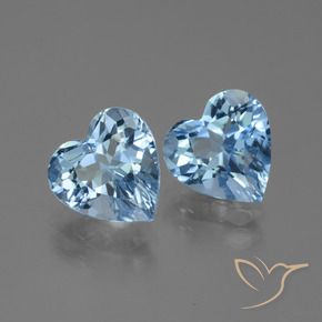 5.71 ct natürliche Swiss Blue Topas-Edelsteine, Herz, VVS