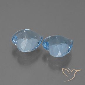 5.71 ct natürliche Swiss Blue Topas-Edelsteine, Herz, VVS