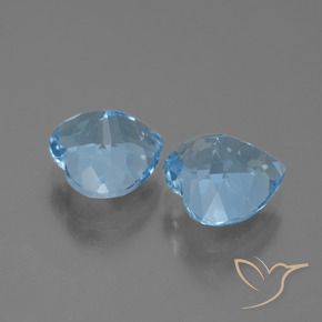 6.37 ct natürliche Himmerlblau Topas-Edelsteine, Herz, VVS-VS