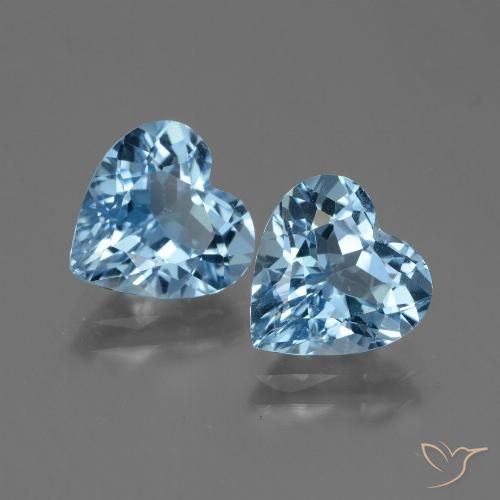 5.43ctw Natürlicher Swiss Blue Topas, Herz, VVS-VS