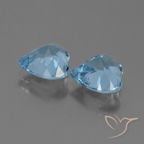 5.43 ct natürliche Swiss Blue Topas-Edelsteine, Herz, VVS-VS