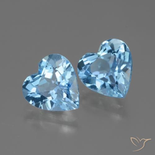 5.27 ct natürliche Swiss Blue Topas-Edelsteine, Herz, VVS-VS