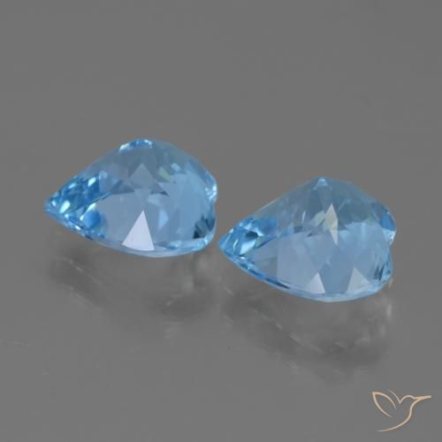 5.27 ct natürliche Swiss Blue Topas-Edelsteine, Herz, VVS-VS