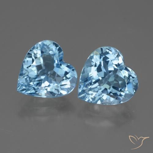 5.83ctw Natürlicher Himmerlblau Topas, Herz, VVS