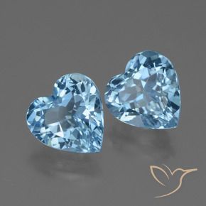 5.83 ct natürliche Himmerlblau Topas-Edelsteine, Herz, VVS