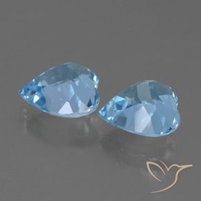 5.83 ct natürliche Himmerlblau Topas-Edelsteine, Herz, VVS