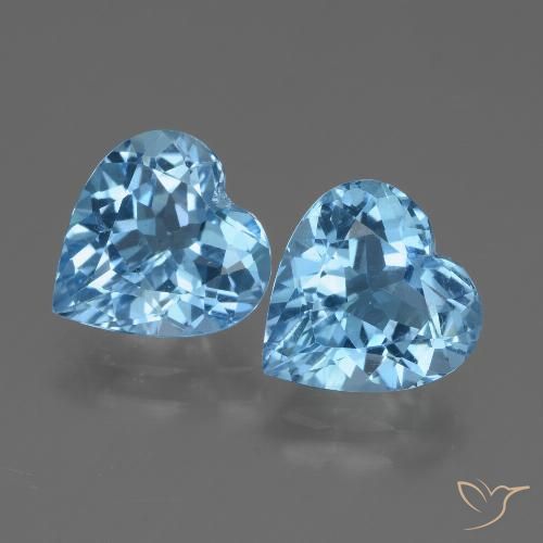 5.75ctw Natürlicher Himmerlblau Topas, Herz, VVS