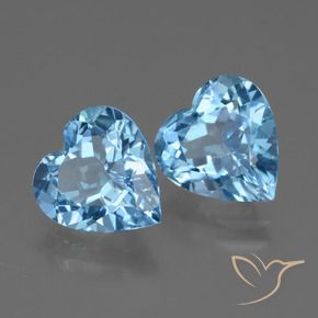 5.75 ct natürliche Himmerlblau Topas-Edelsteine, Herz, VVS