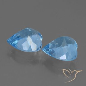 5.75 ct natürliche Himmerlblau Topas-Edelsteine, Herz, VVS