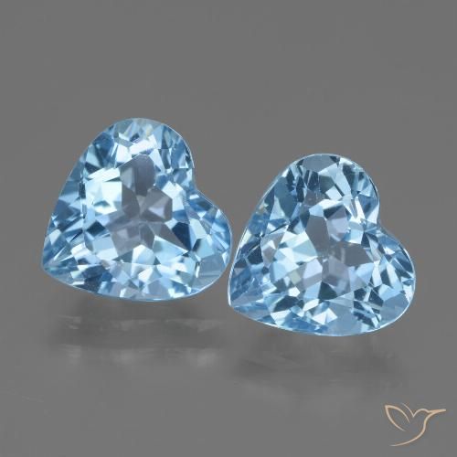 5.86ctw Natürlicher Himmerlblau Topas, Herz, VVS