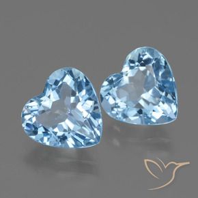 5.86 ct natürliche Himmerlblau Topas-Edelsteine, Herz, VVS